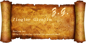 Ziegler Gizella névjegykártya